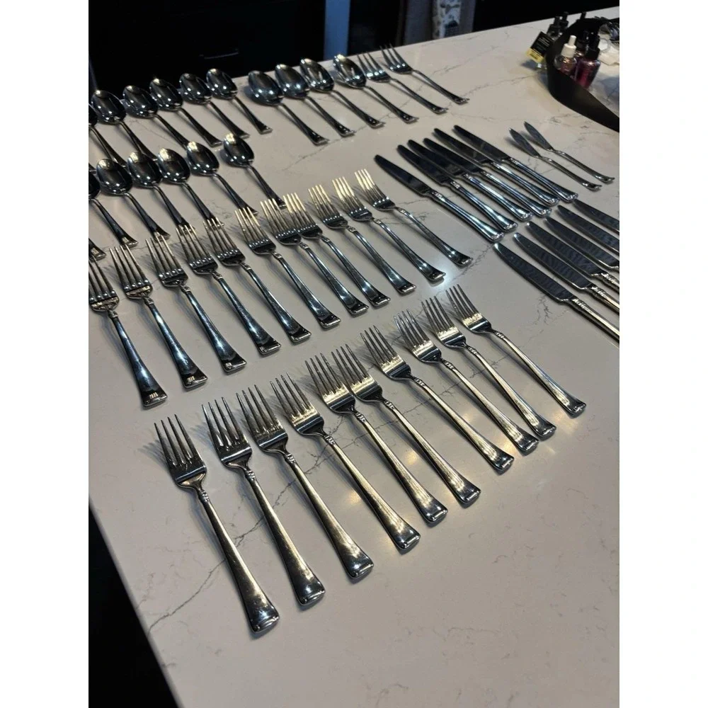 58 Pcs Zwilling JA Henckels Angelico 18/10 Stainless Spoons Forks Knives Serving
